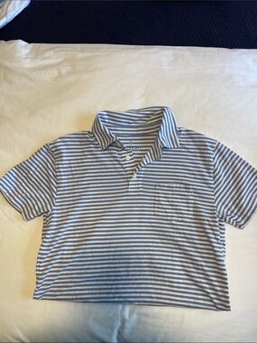 J. Crew Blue & White Striped Kids Polo